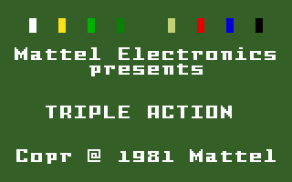 Triple Action screenshot 3 for Intellivision